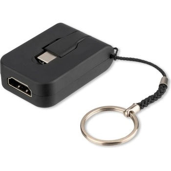 4smarts Преходник 4Smarts OFFICECORD Mini, от USB C(м) към HDMI(ж), черен, 4K@30Hz (4S468644)