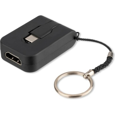 4smarts Преходник 4Smarts OFFICECORD Mini, от USB C(м) към HDMI(ж), черен, 4K@30Hz (4S468644)