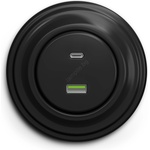 Kliklap - Ретро USB изход A+C с черна рамка (KA0016K)