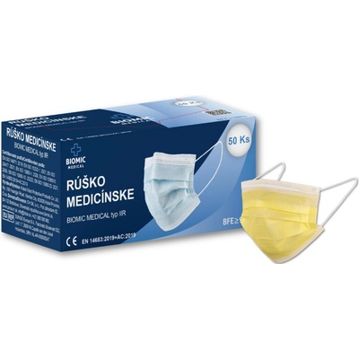 Biomic Medical Rúško žlté 50 ks