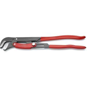 KNIPEX Тръбен ключ с S-образни челюсти 2" и бърза настройка, сиво-фосфатиран, червена ръкохватка 560мм, Knipex (K8361020)