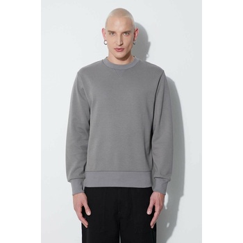 APC Памучен суичър A. P. C. Sweat Duck в сиво с изчистен дизайн COGAW-M27771 KHAKI (COGAW.M27771)