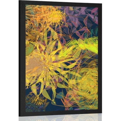 Plakát barevné abstraktní umění - 20x30 white