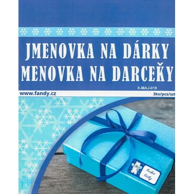 FANDY Jmenovky na dárky XMAJ-018