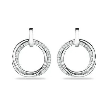 Image 1 of Swan Сребърни обици с циркон JT7488 Swan