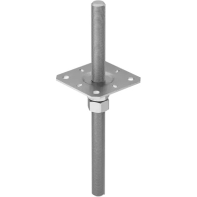 pätka stĺpika 80x80mm M16 160mm nastaviteľnou skrutkou Zn kotviaca