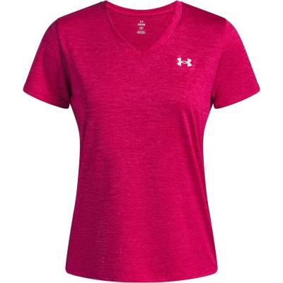 Under Armour Tech Twist V-Neck Short Sleeve Womens - Shaded Fushia