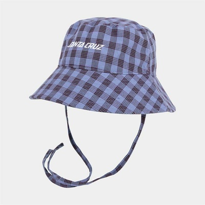 Santa Cruz Strip Tie Bucket Hat Lavender Blue Check Lavender Blue Check