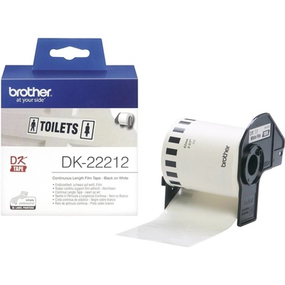 Brother DK-22212 etikety v roli 62 x 15.24 mm fólia biela 1 ks trvalé DK22212 univerzálne etikety; DK22212