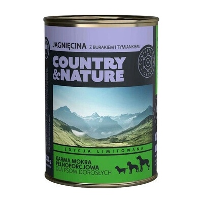 Country&Nature Adult Jahňacie krmivo bez obilnín 800 g