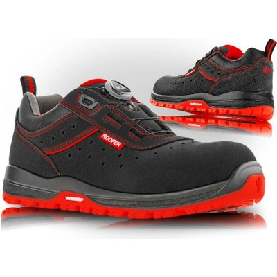 VM Footwear NORIMBERK 8195-O1PLBOA polobotka Černá/červená