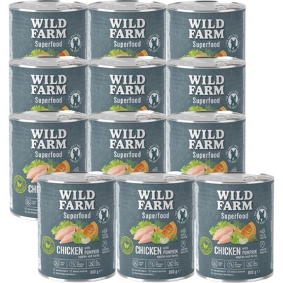 Wild Farm Superfood kuracie mäso s tekvicou jablkom a bylinkami 12 x 800 g