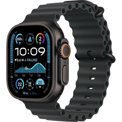 Apple Watch Ultra 2 49mm černý titan s černým oceánským řemínkem MX4P3CS/A – Zboží Živě