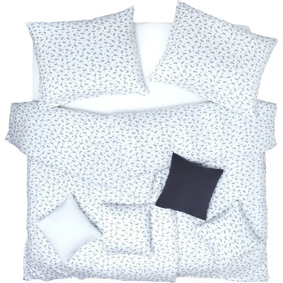 SCANquilt obliečky jersey lietadlá bielosivá 140x20 70x90