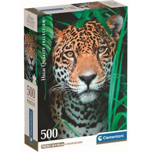 Clementoni Пъзел Clementoni от 500 части - Ягуар в джунглата (35541)