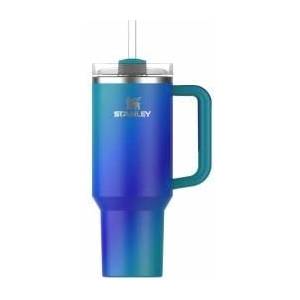 STANLEY 1913 Quencher H2.0 Flowstate Drinking Bottle with Straw 1.2L - Thermo Mug Cools for 11 Hours - 48 Hours Ice Cooled - Thermos Bottle BPA Free - Stainless Steel Drinking Cup - Sea Glass Aura - 10-10825-