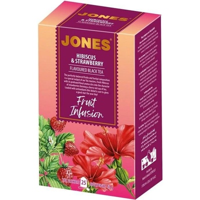 JONES Black Hibiscus & Strawberry přebal 25 x 2 g