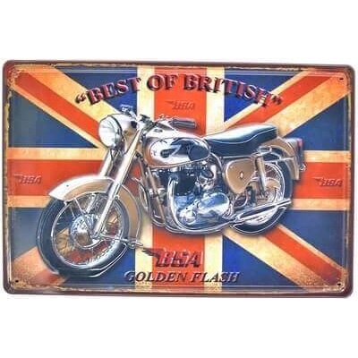 Ceduľa Best Of British Vintage style 30cm x 20cm Plechová tabuľa