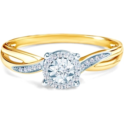 SAVICKI Годежен пръстен Savicki: двуцветно злато, диаманти