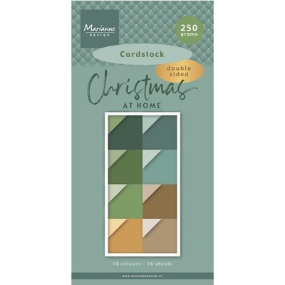 Marianne Design Sada oboustranných papírů 15 × 30 cm Christmas at home 16 ks