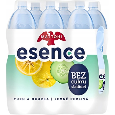 Mattoni Esence perlivá minerální voda yuzu a okurka 6 x 1,5 l
