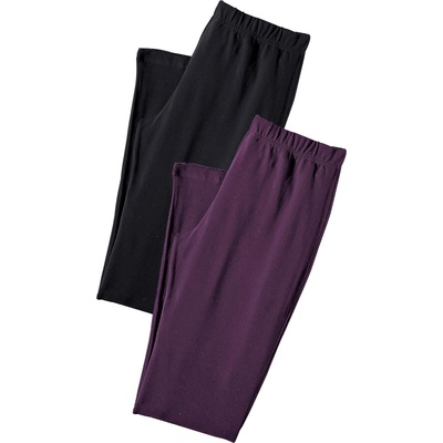VIVANCE Панталон пижама лилав, черно, размер xl
