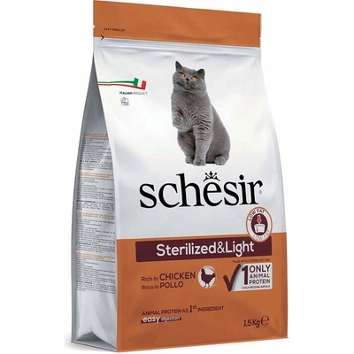 Schesir Cat Sterilized Kuracie s ryžou 1,5 kg