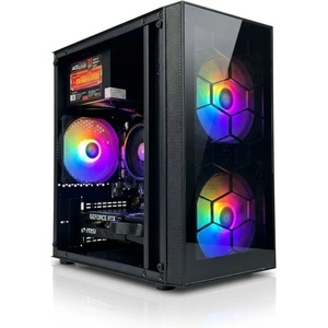 ALLRIGS Геймърски компютър ALLRIGS Scorpion Core - RTX 5050 8GB, AMD Ryzen 5 5500F, 32GB DDR4, 2TB NVMe, 650W, въздушно охлаждане (AR-SCORPION-5050-32-2T)