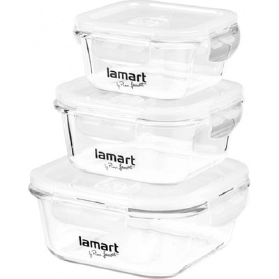 Lamart Комплект стъклени кутии за храна Lamart - 3 броя (5120140239)