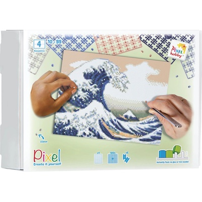 Pixelhobby Мозайка с пиксели Classic, Pixelhobby, 80x100 пиксела - Голямата вълна край Канагава (90291)