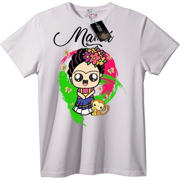 NOONEBRAND Тениска Frida Kahlo карикатура - S, White