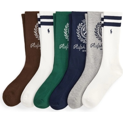 Ralph Lauren Чорапи Polo Ralph Lauren 6 Pack Crest Crew Socks - Br/Wh/Gn/Nv/Gy
