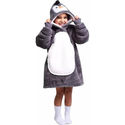Cozy Noxxiez CH303 Tučnák hřejivá televizní mikinová deka s kapucí