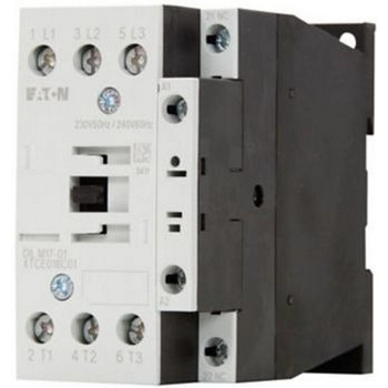 Eaton Контактор EATON DILM17-01(230V50HZ, 240V60HZ), 277036 - 3 полюса, 380 V 400 V 7, 5 kW, 1 NC, 230 V 50 Hz, 240 V 60 Hz, AC работа, Винтови клеми (277036)