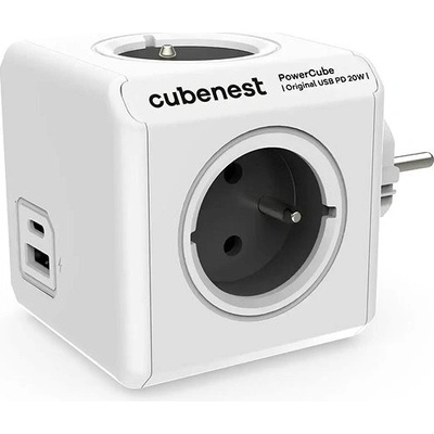 CubeNest PowerCube Original USB PD 20W A+C Sivá