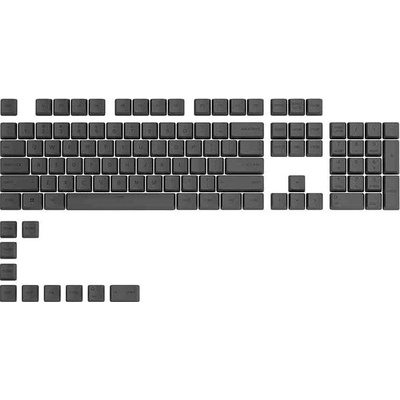 Glorious GPBT Keycaps – 114 PBT, ANSI, US-Layout, Black Ash GLO-KC-GPBT-B