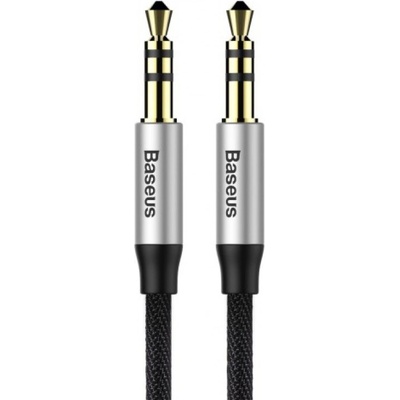 Baseus kábelový audio Yiven M30 jack 3,5 mm - jack 3,5 mm 1,5 m striebro-čierna