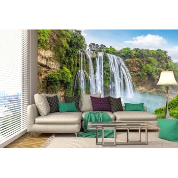 DIMEX ART s. r. o Самозалепваща се флизелинова фототапета водопад хуангуошу 375 x 250 см