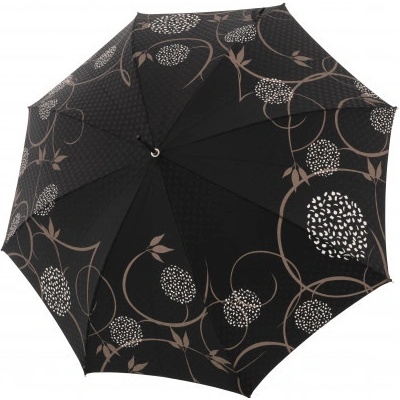 Doppler Elegance Boheme Flori dámský luxusní deštník s potiskem černý