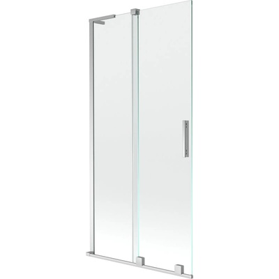 Mexen Velar L параван за вана, 2-крилен плъзгащ се, 90 x 150 cm, прозрачен, хром - 896-090-003-01-01 (896-090-003-01-01)