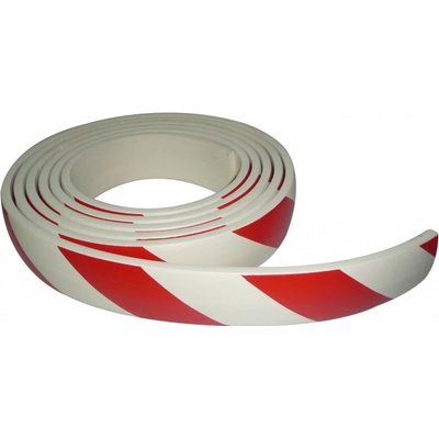Pěnový ochranný varovný samolepicí profil SoftBumpers – 5000×60 mm, červeno-bílá