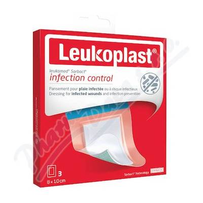 BSN Leukoplast Leukomed Sorbact antim.krytí 8 x 10 cm 3 ks