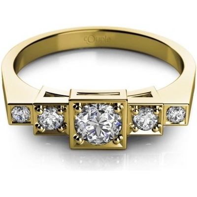 Couple prsten Liam žluté zlato se zirkony 6810320 0 1