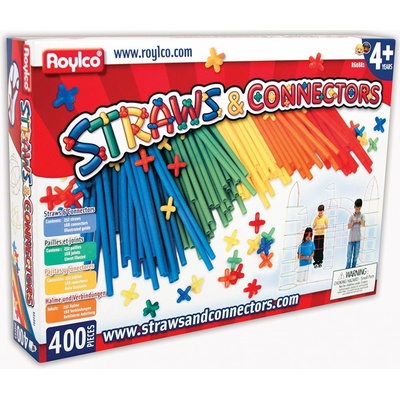 Roylco Stavebnice Straws & Connectors (400ks)
