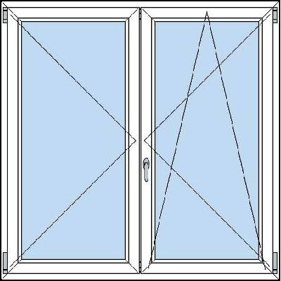 OknaDvereNaMiru.cz Dvoukřídlé plastové okno OS + O bílá 1300 x 1300 mm