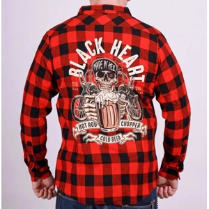 Black heart мъжка риза black heart - beer biker - ЧЕРВЕНА - 14020