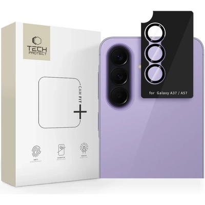 Tech-Protect camring fit+ ЗАЩИТНО СТЪКЛО ЗА КАПАЧКА НА КАМЕРА galaxy a37 / a57 5g ЧЕРНО
