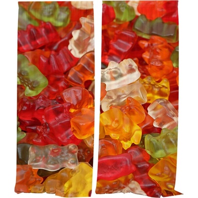 IMPAR Závěsy Gumoví medvídci (Rozměr : 140x250, Materiál: Interlock)