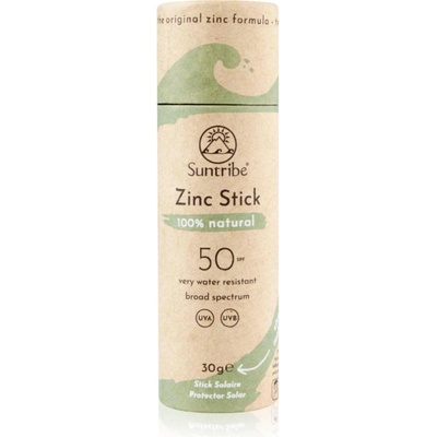 Suntribe Sports Zinc Stick минерална защитна пръчица за чувствителни места SPF 50 Mint Green 30 гр