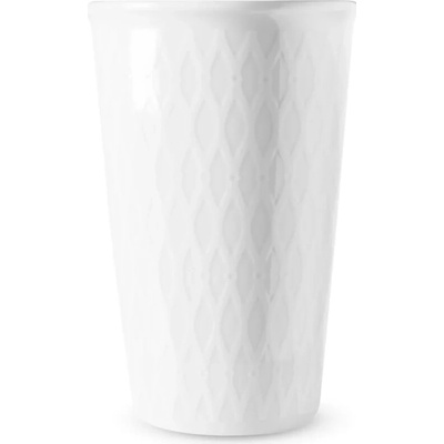 Coffee Hrnek to go bílý mřížkový vzor 440 ml